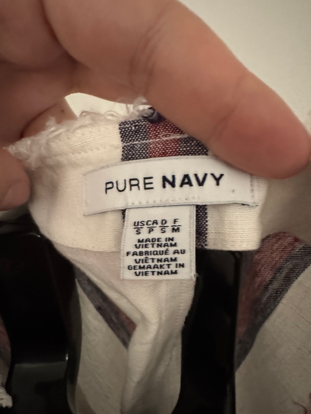 Pure Navy 100% Linen Striped Sleeveless Peplum Summer Top Small White Red Blue - Picture 6 of 8